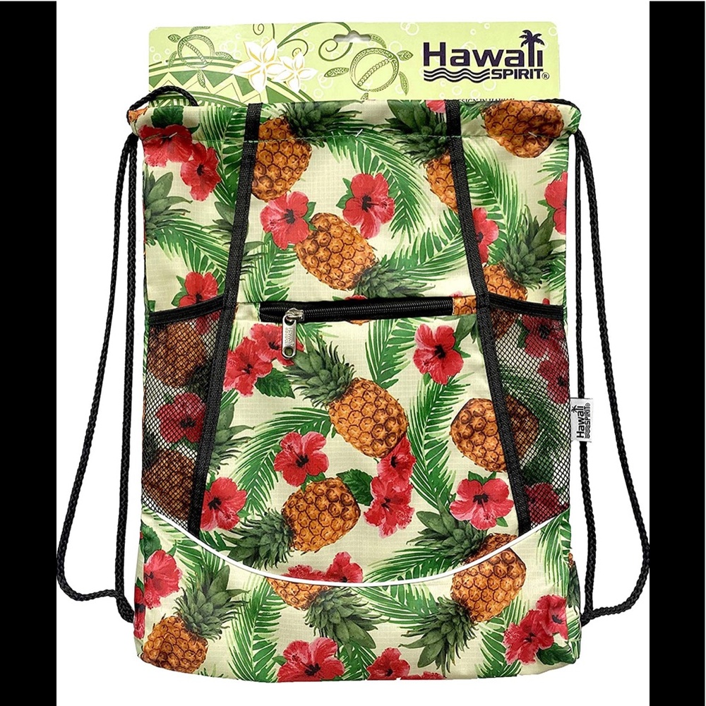 NWT Hawaii print Drawstring Backpack - Picture 1 of 1